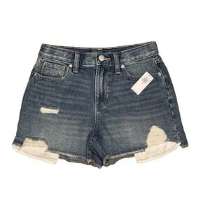 NWT‎ Old Navy Built In Touch High Rise Adjustable Waist Cutoff Jean Shorts-Sz 12